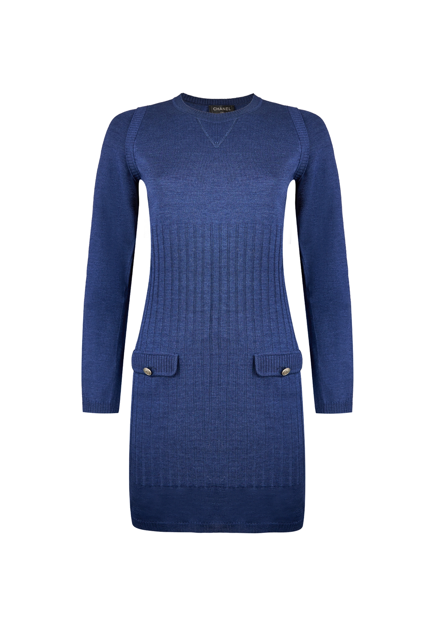 Chanel Blue Long Sleeve Dress