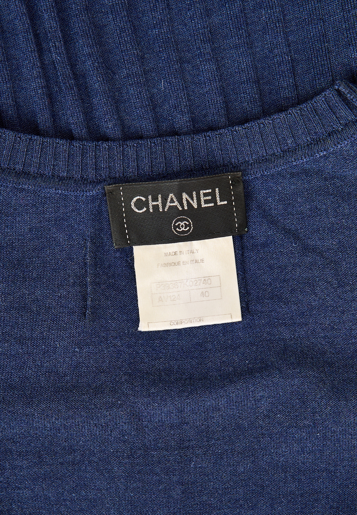 Chanel Blue Long Sleeve Dress
