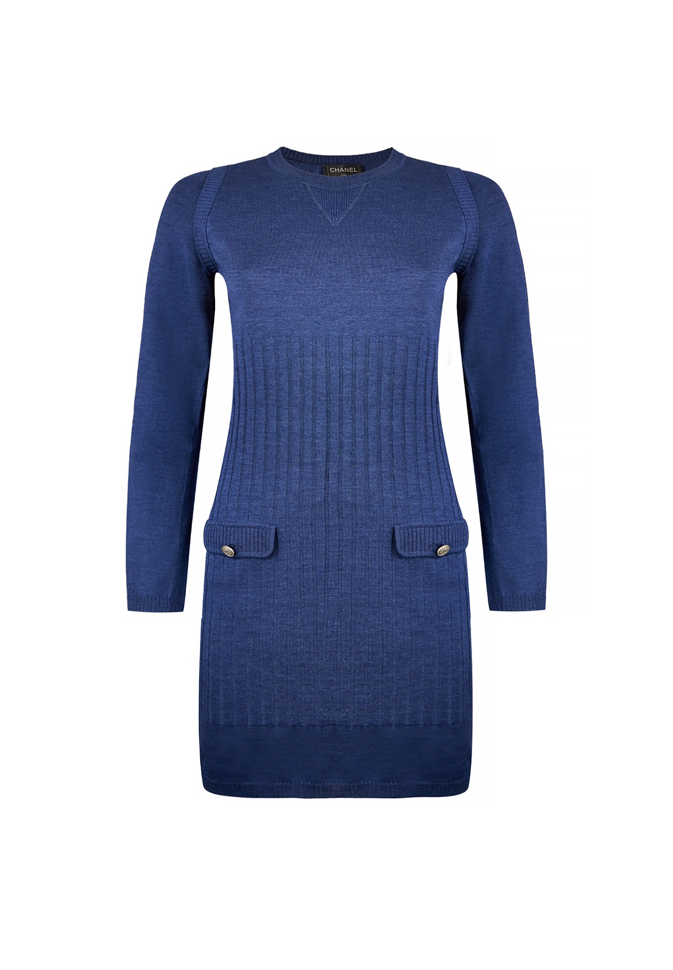 Chanel Blue Long Sleeve Dress