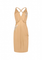 John Galliano Draped Dress With Embroidery