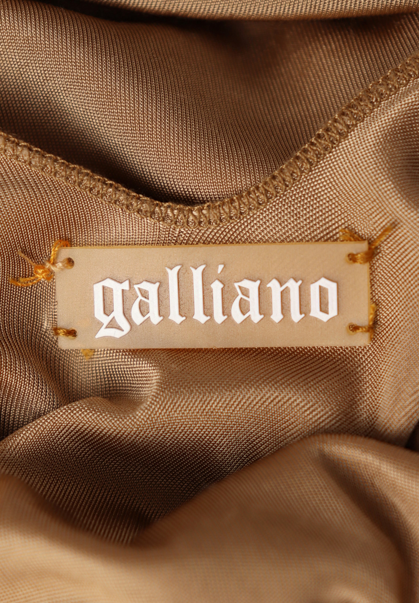 John Galliano Draped Dress With Embroidery