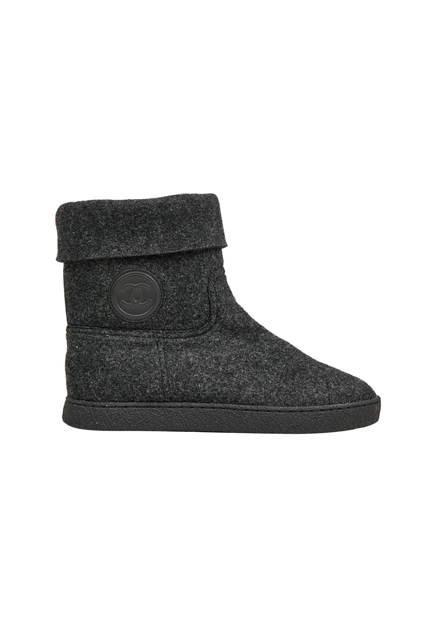 Chanel Wool Logo Boots