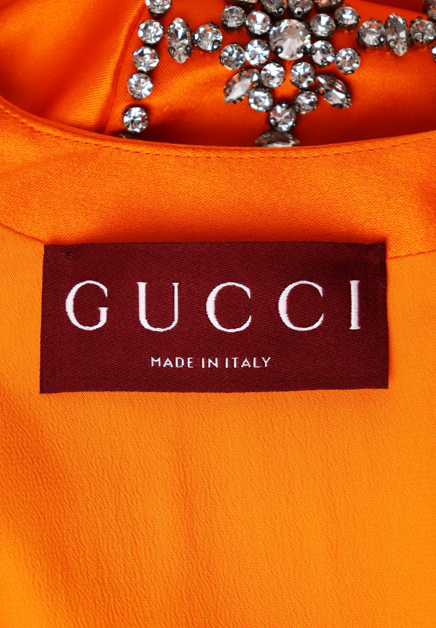 Gucci Orange Suit With Crystals