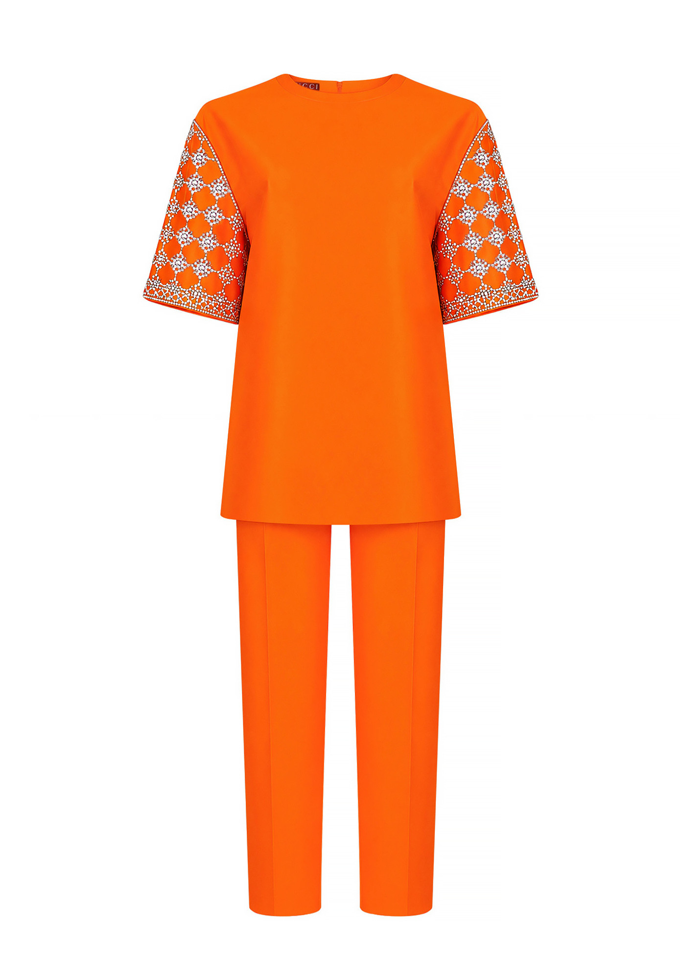 Gucci Orange Suit With Crystals