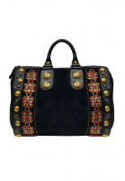 Gucci Black Suede Babouska Indy Boston Bag