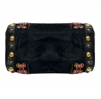 Gucci Black Suede Babouska Indy Boston Bag