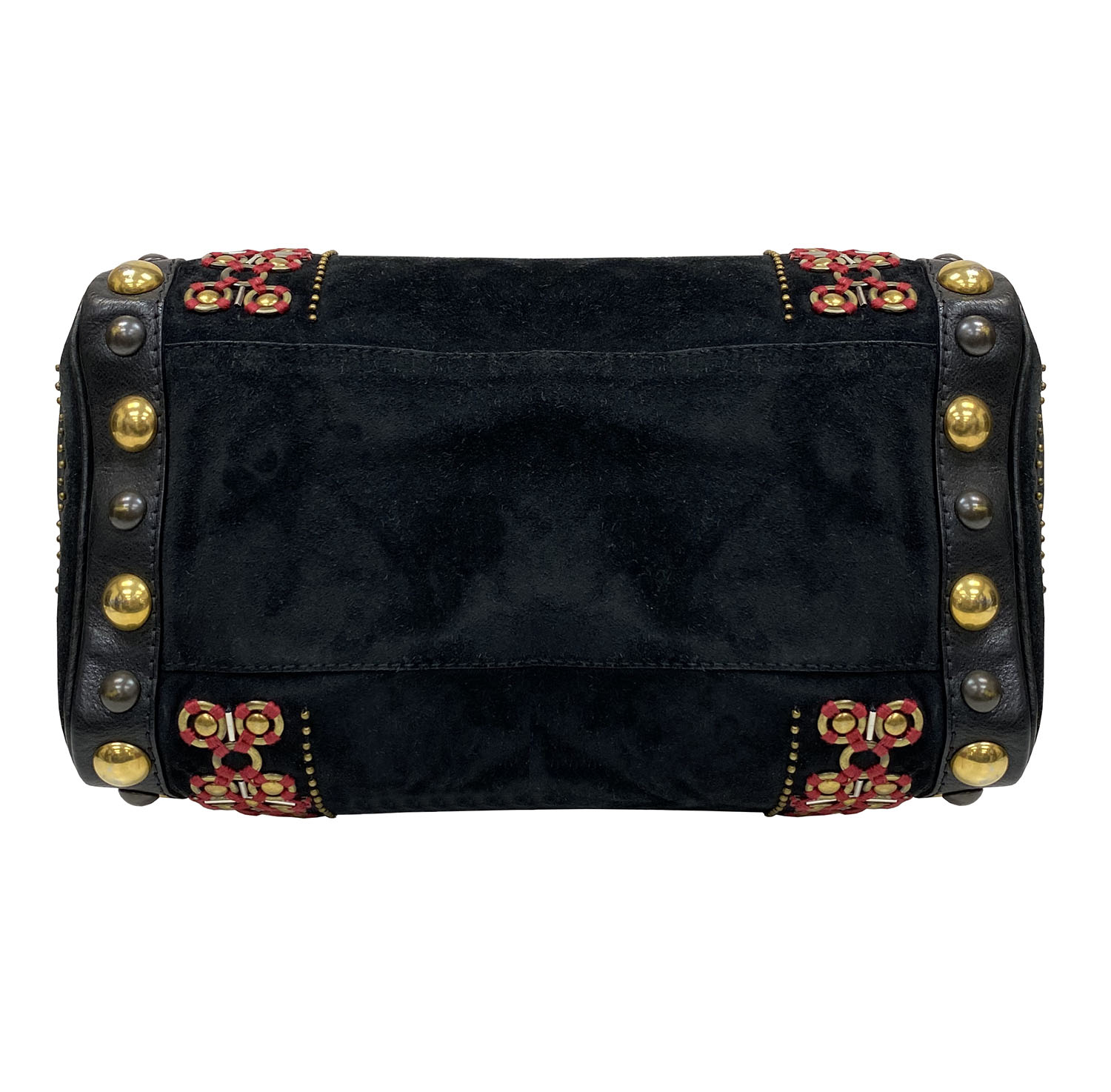 Gucci Black Suede Babouska Indy Boston Bag