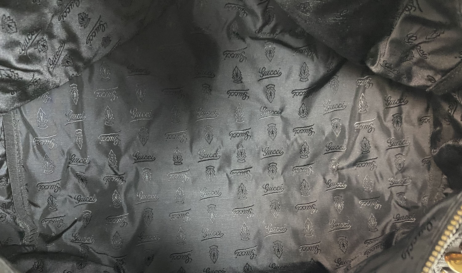 Gucci Black Suede Babouska Indy Boston Bag