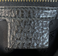 Gucci Black Suede Babouska Indy Boston Bag