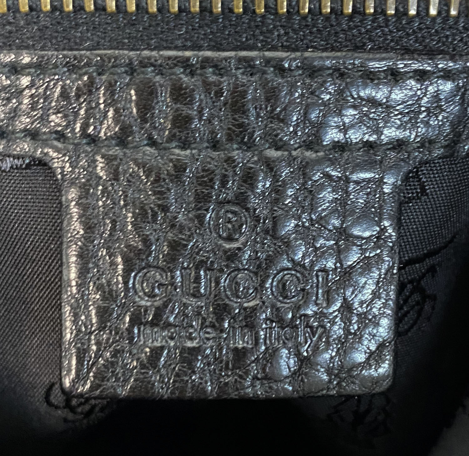 Gucci Black Suede Babouska Indy Boston Bag