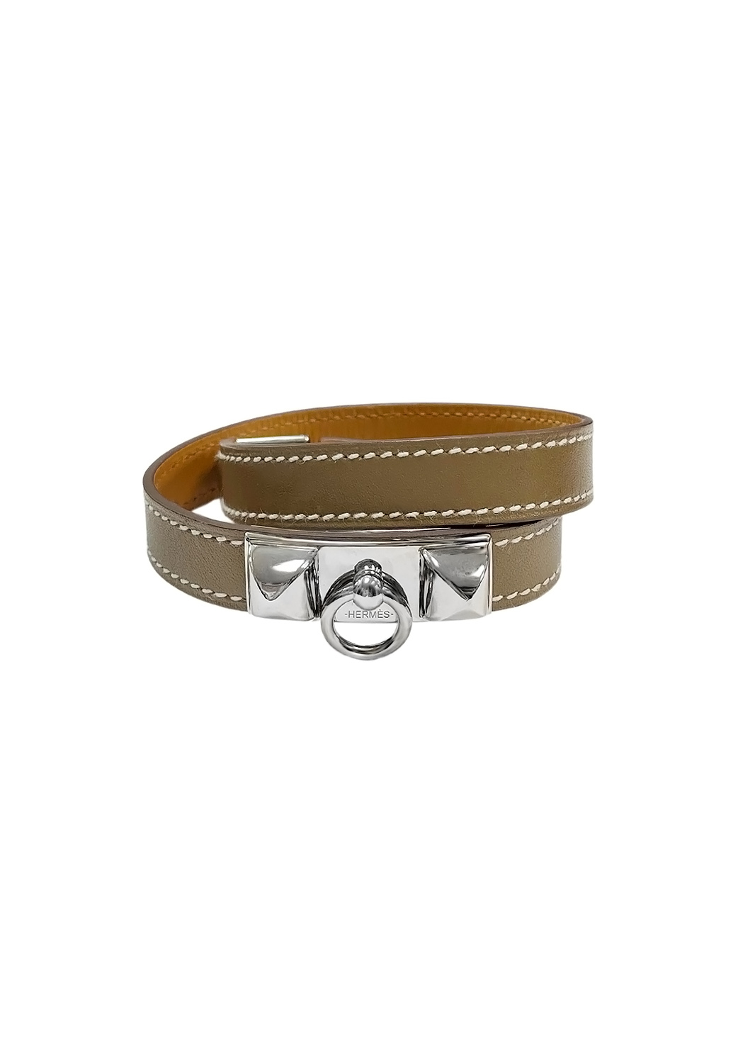 Hermès Rivale Double Tour Etoupe Swift Bracelet