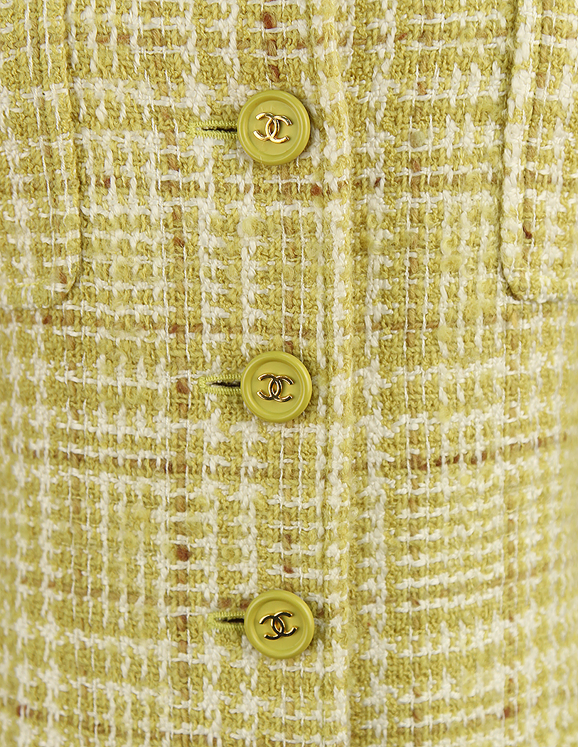 Chanel Light Green Tweed Jacket