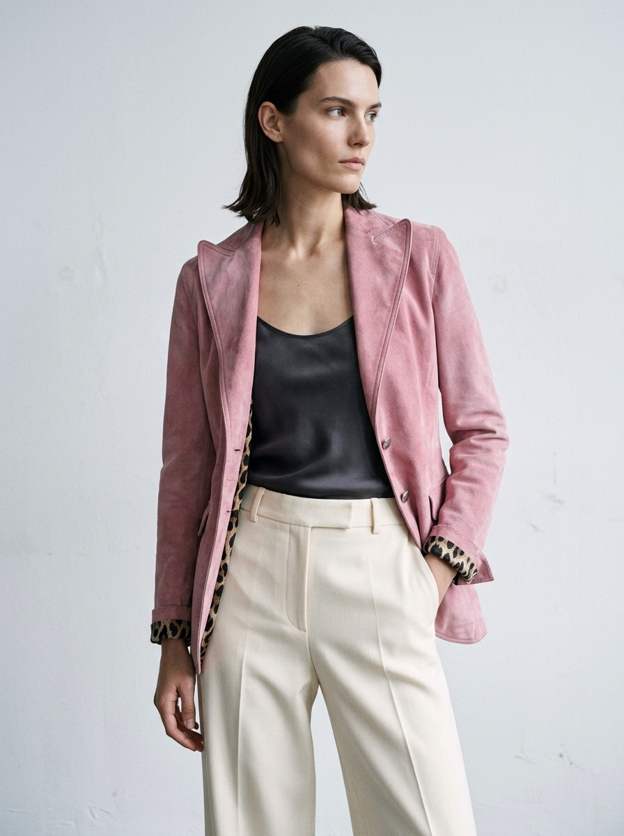 Dolce&Gabbana Pink Suede Jacket