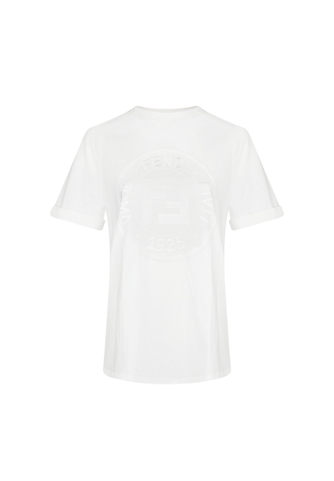 Fendi T-shirt With Sequins And Fringe