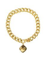 Chanel Logo Charm Chain Necklace