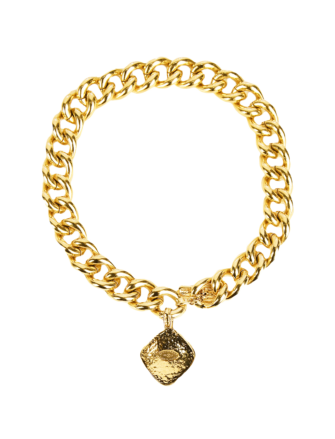 Chanel Logo Charm Chain Necklace