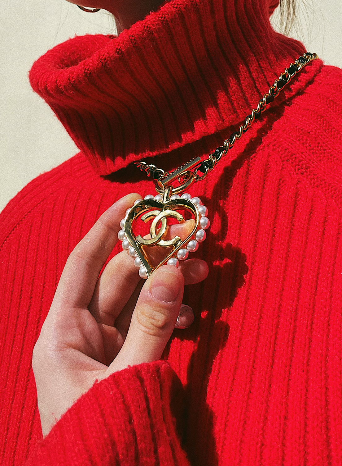 Chanel Heart-Shaped Medallion Necklace