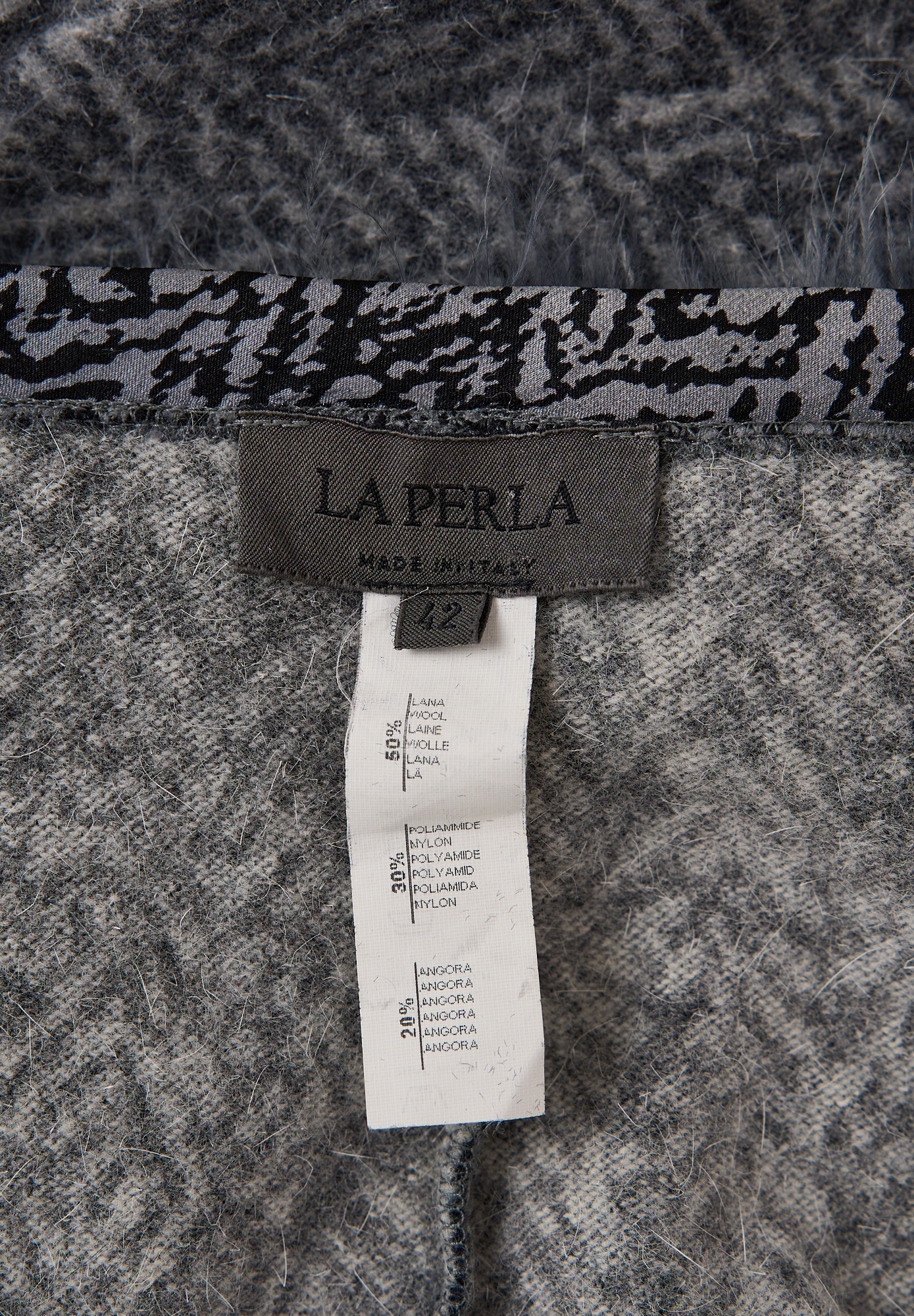 La Perla Gray Wool Cardigan