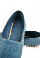 Blue Chanel Logo Espadrilles