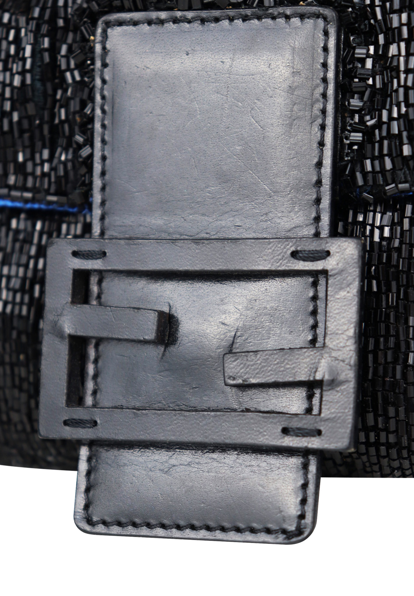 Fendi Baguette Black Beaded Bag