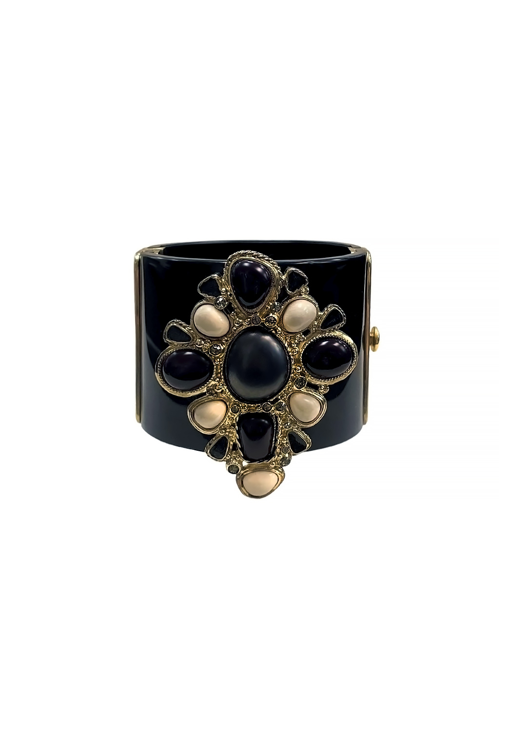 Chanel Black Cuff Bracelet