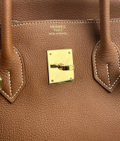 Hermès Birkin 35 Gold Clemence Bag