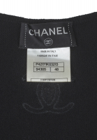 Chanel Black Vest With Leather