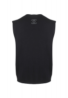 Chanel Black Vest With Leather
