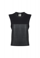 Chanel Black Vest With Leather