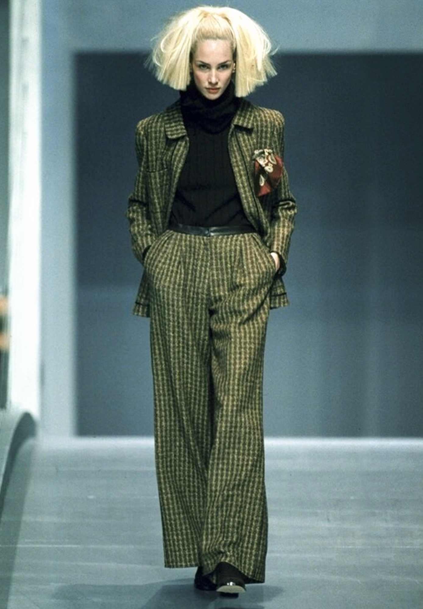 Chanel Jacket With Leather Trim