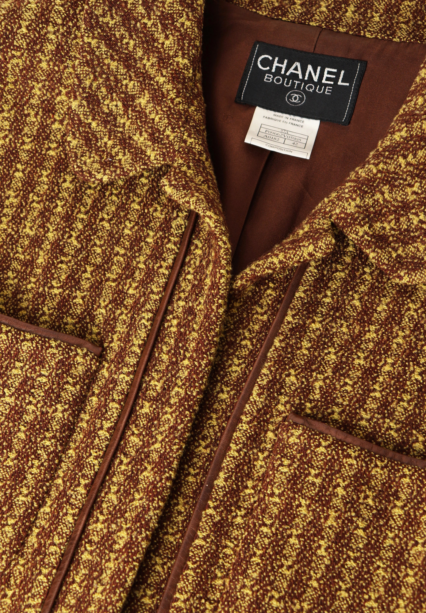 Chanel Jacket With Leather Trim