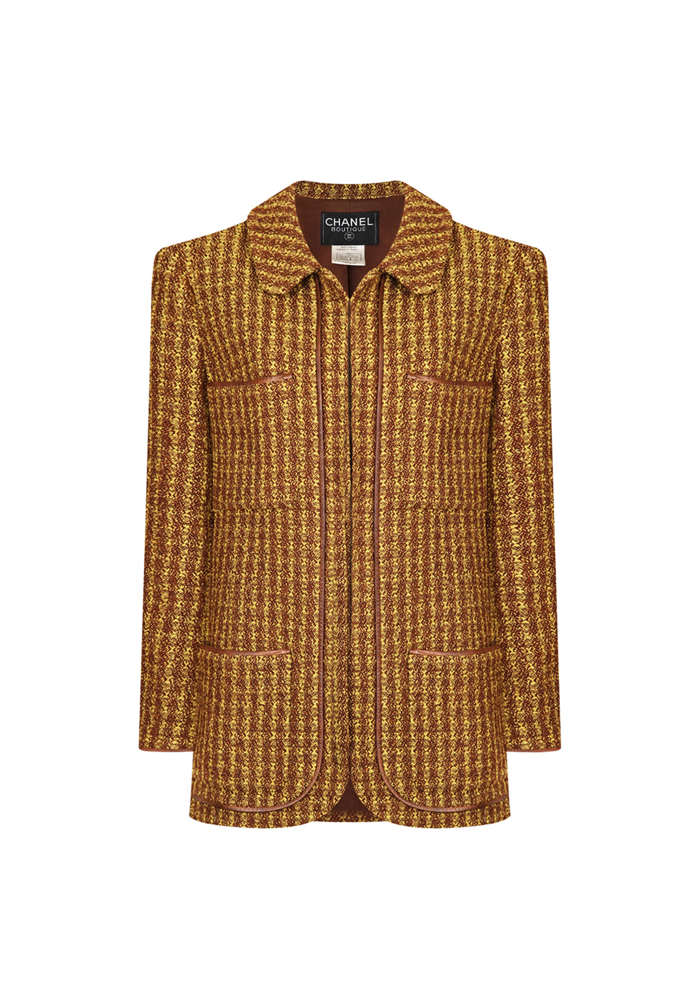 Chanel Jacket With Leather Trim