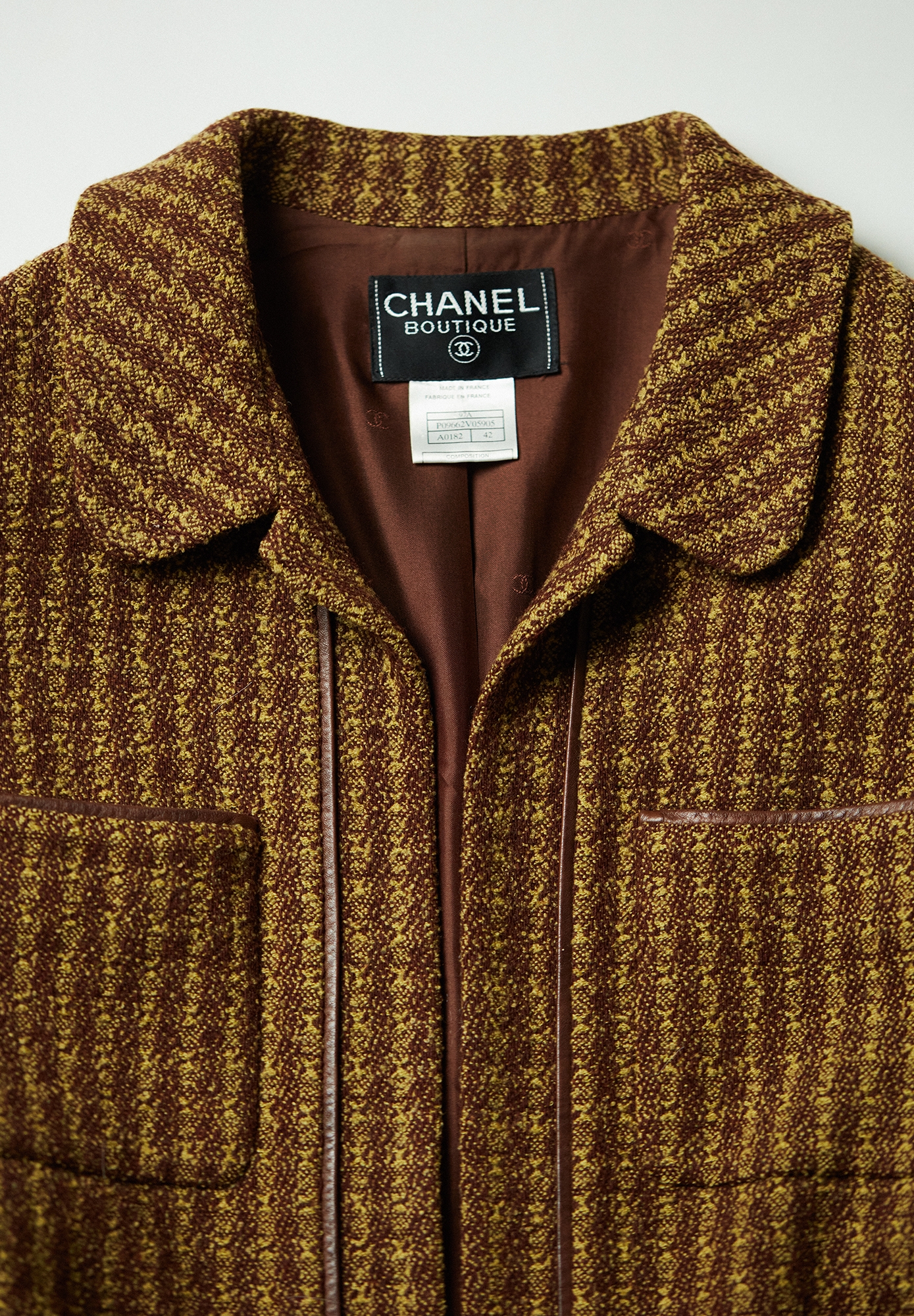 Chanel Jacket With Leather Trim