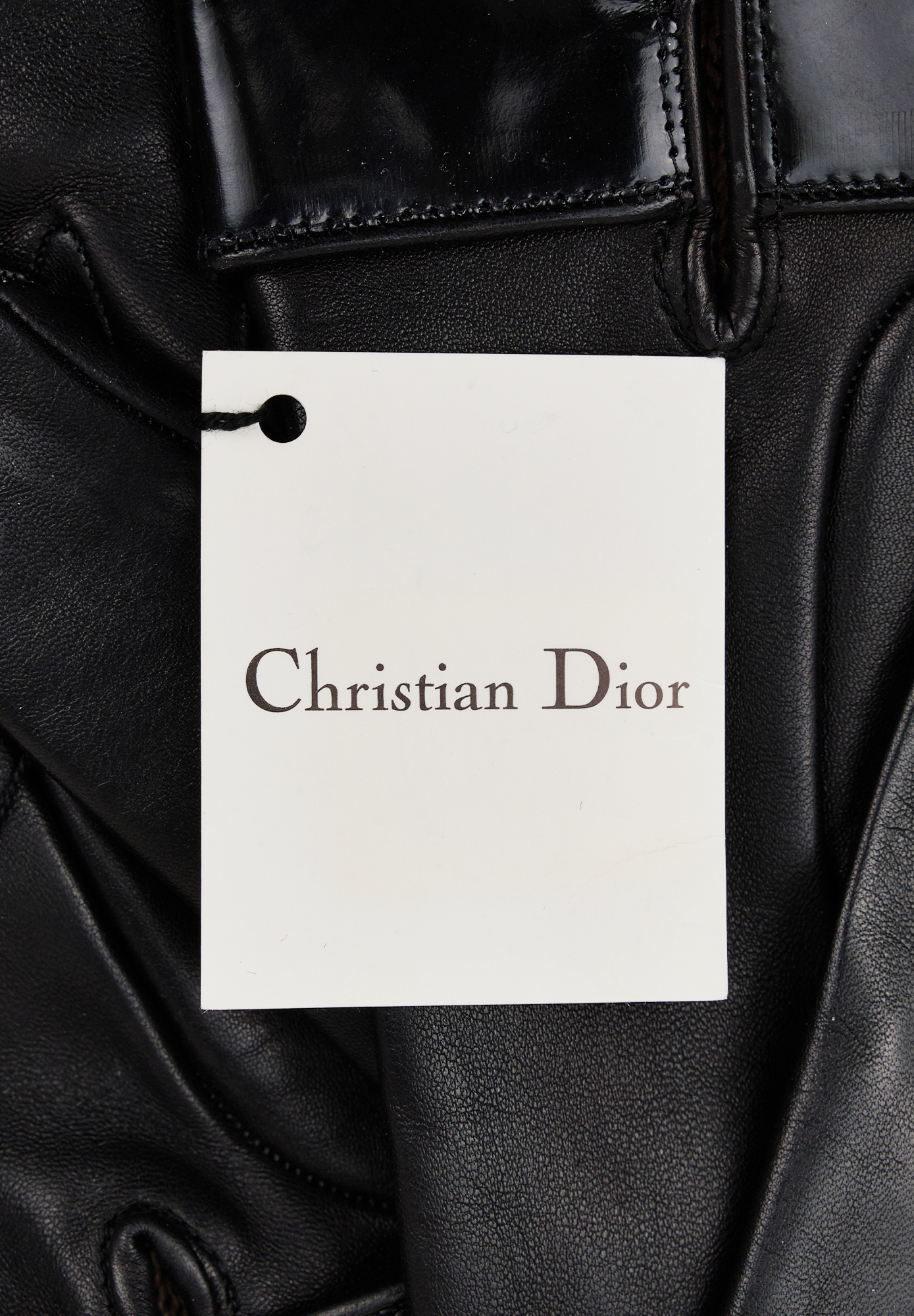 Christian Dior Logo Leather Gloves