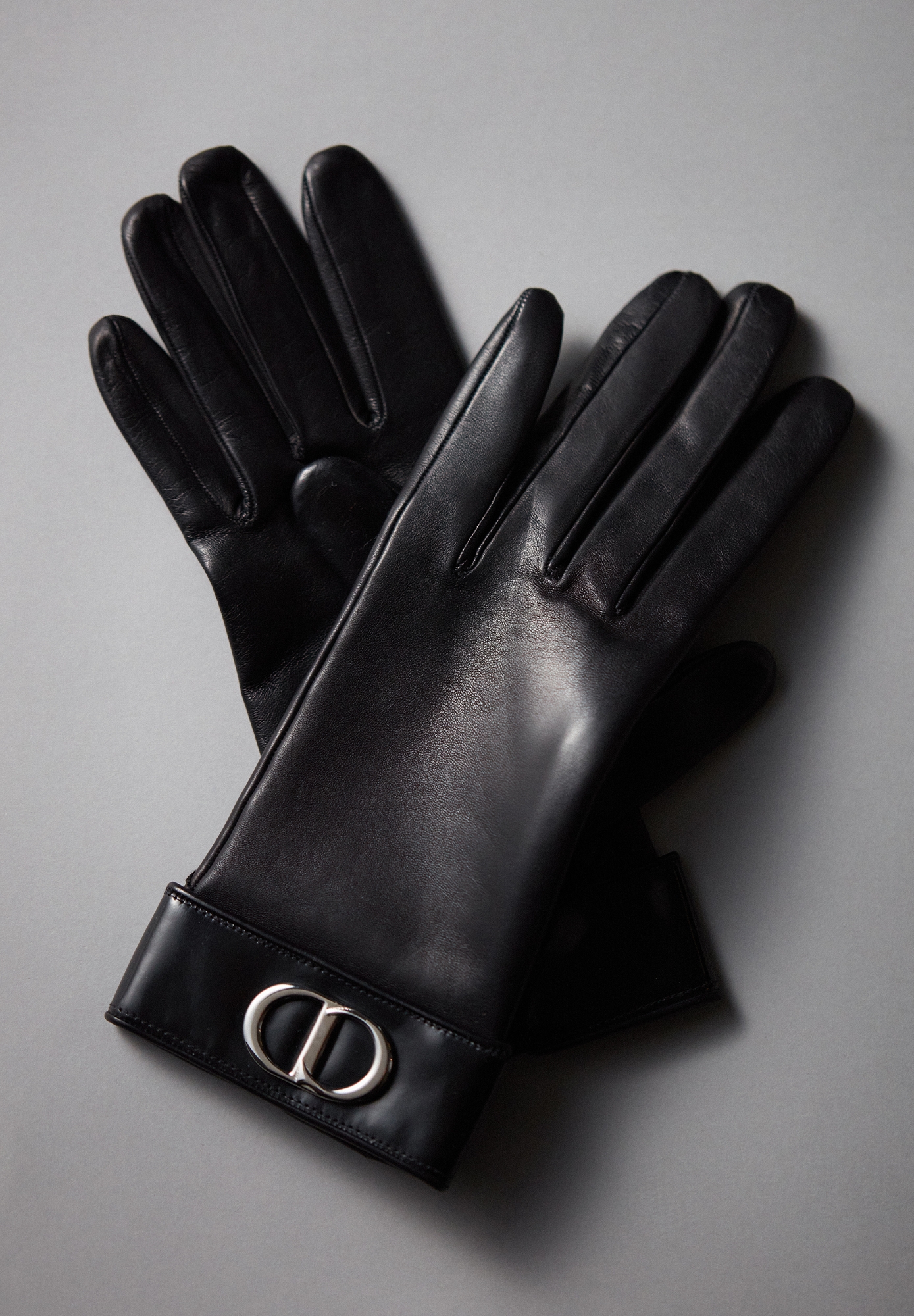 Christian Dior Logo Leather Gloves