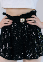 Valentino Black Sequin Shorts