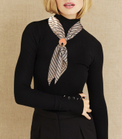 Vintage Black Cabochon Scarf Clip