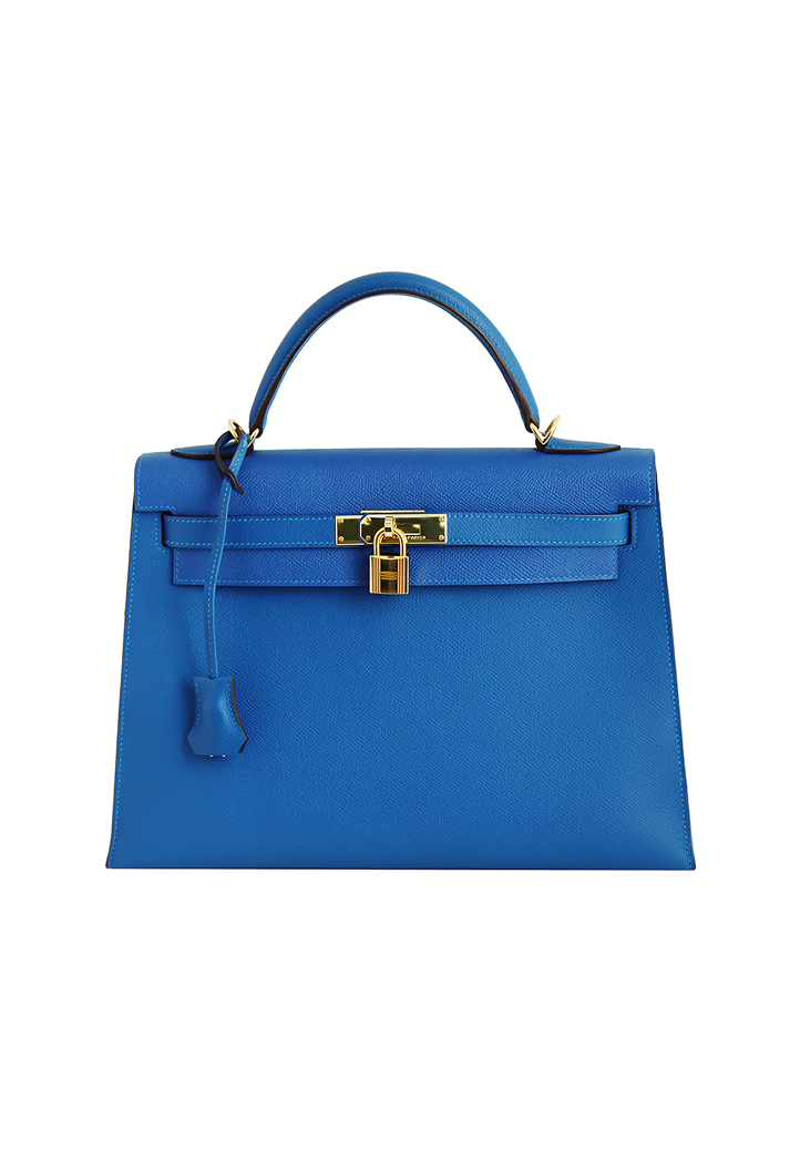 Hermès Kelly 32 Epsom Mykonos Bag