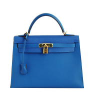 Hermès Kelly 32 Epsom Mykonos Bag