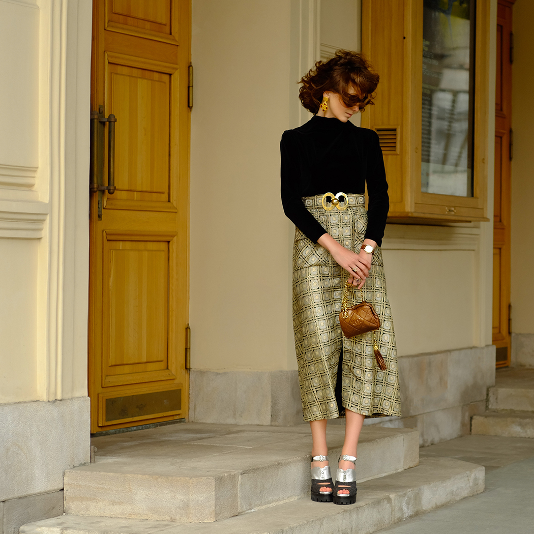 Pierre Balmain Brocade Couture Dress