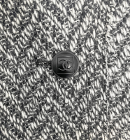 Chanel Black And White Short Overcoat