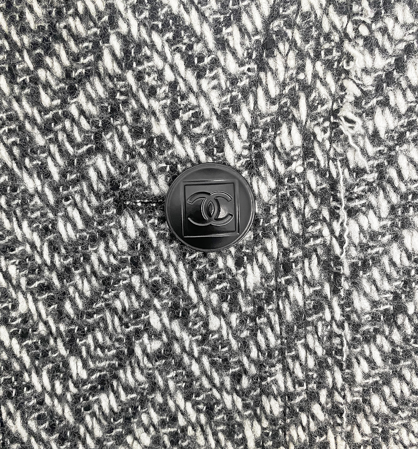 Chanel Black And White Short Overcoat