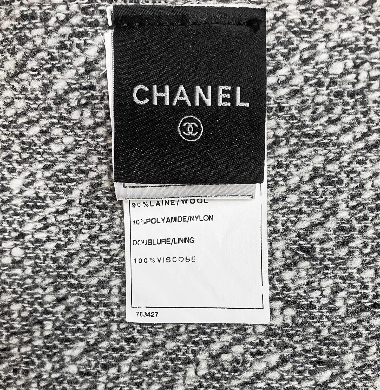 Chanel Black And White Short Overcoat