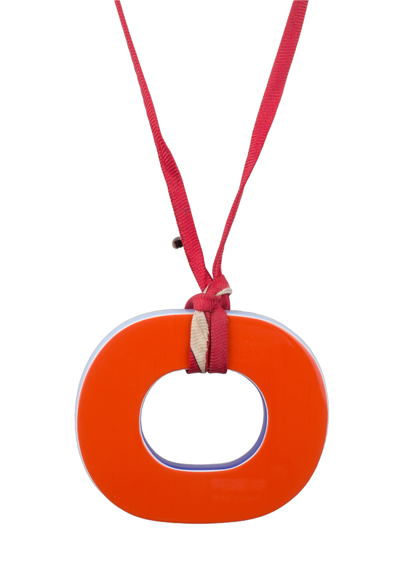 Orange Hermès Necklace on Cord