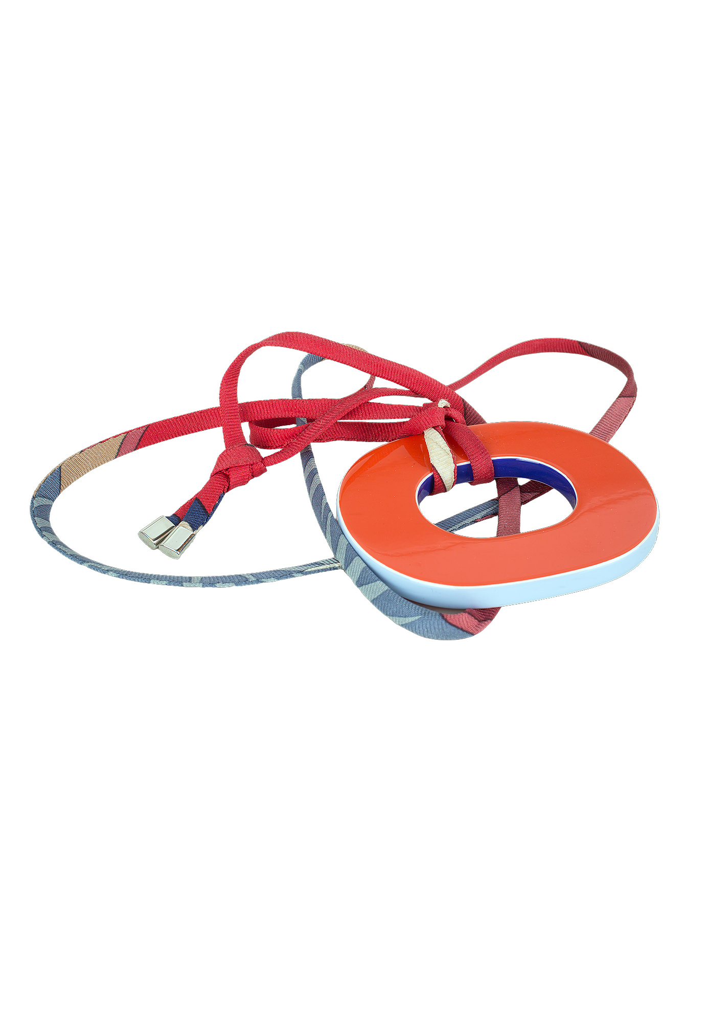 Orange Hermès Necklace on Cord