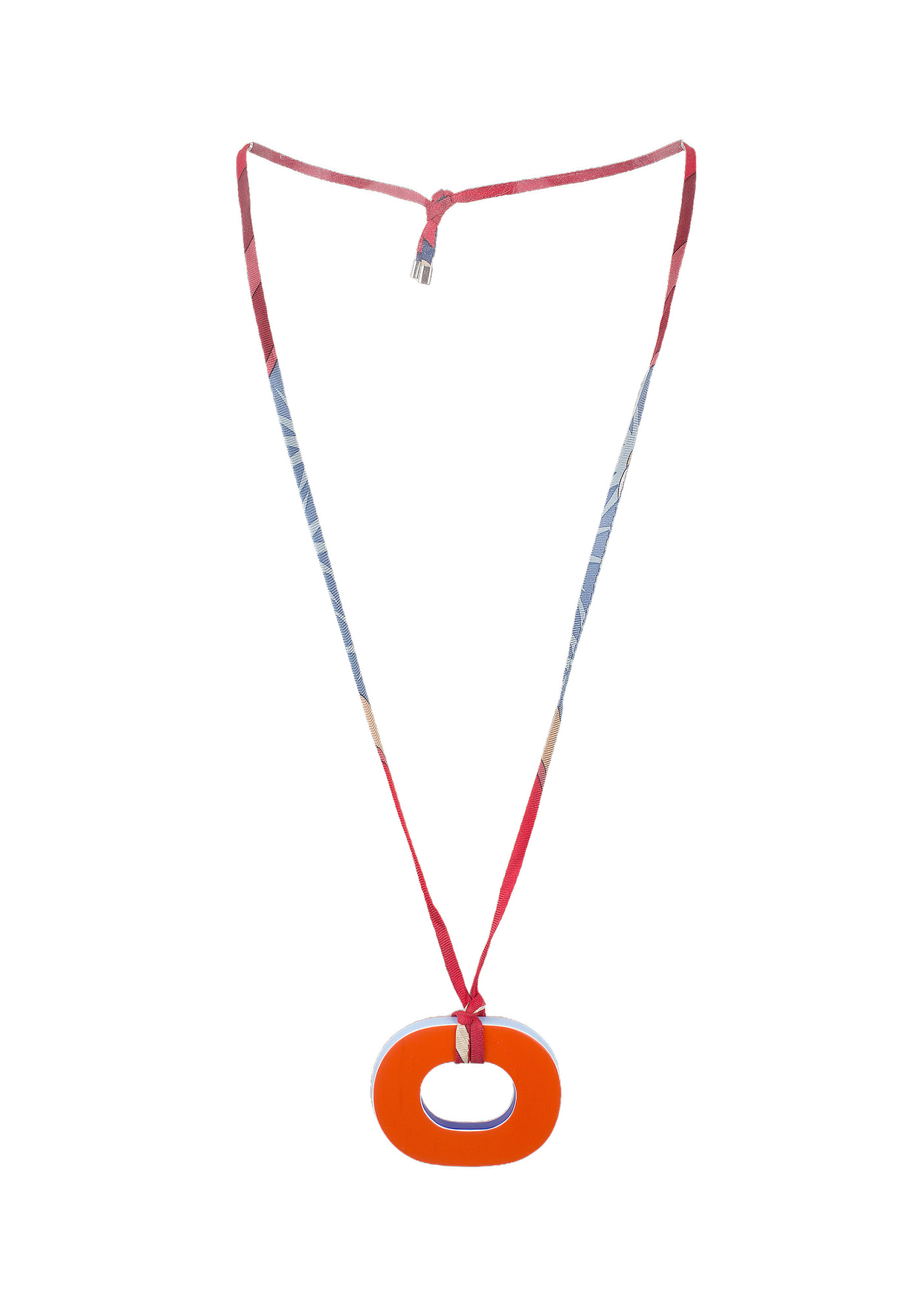 Orange Hermès Necklace on Cord