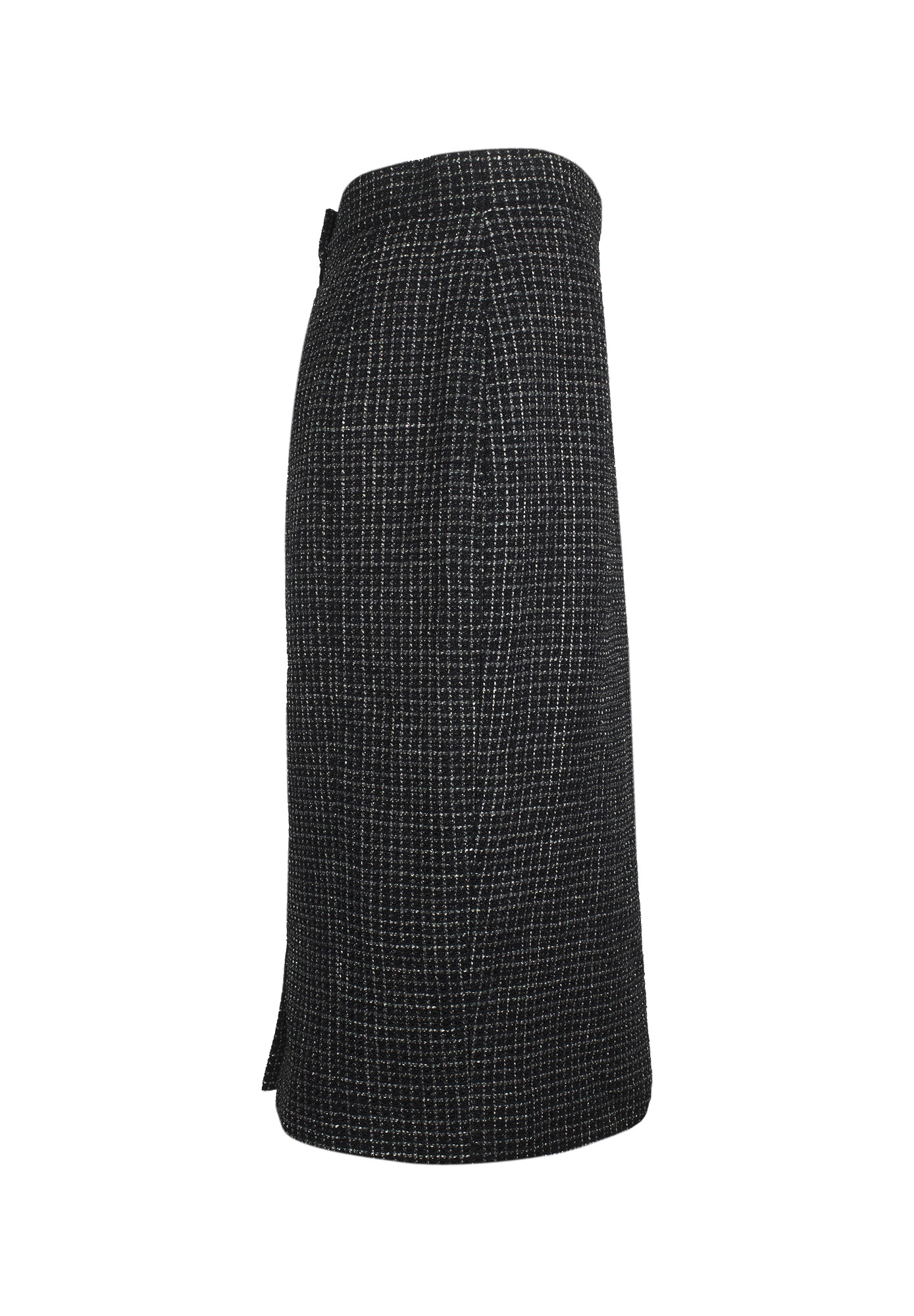 Chanel Plaid Lurex Skirt