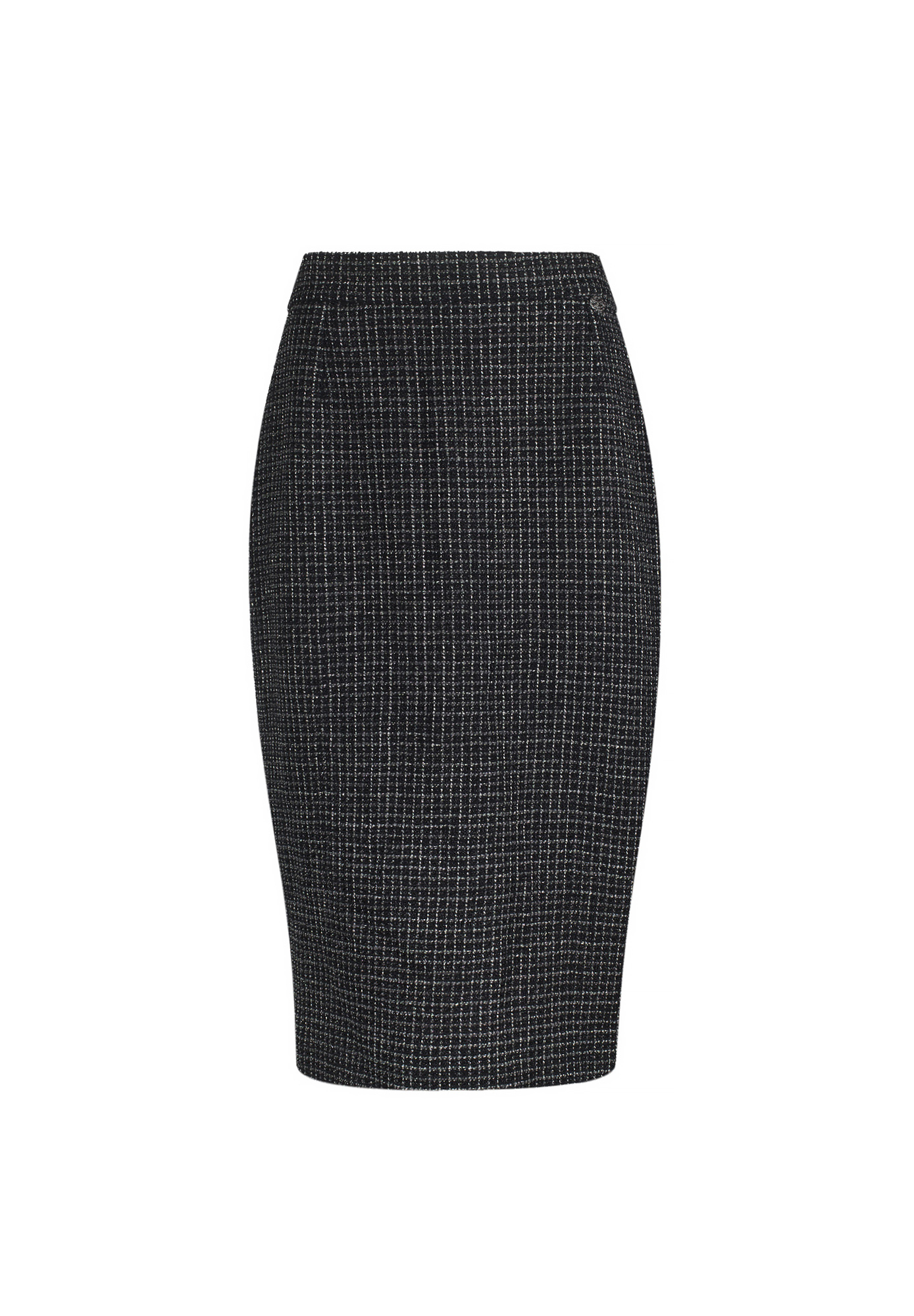 Chanel Plaid Lurex Skirt