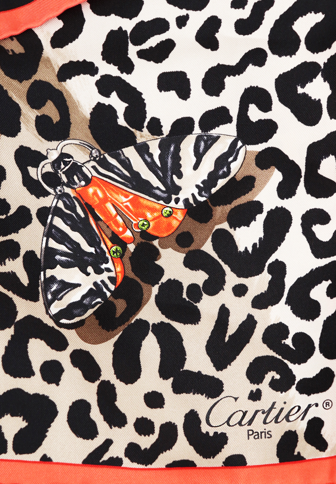 Cartier Panthère et Papillon Silk Scarf