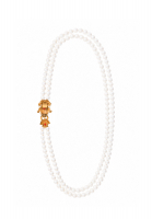 Ciner White Necklace With White Frog